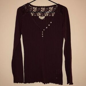 🔻Denim and Supply Lettuce Edge Top